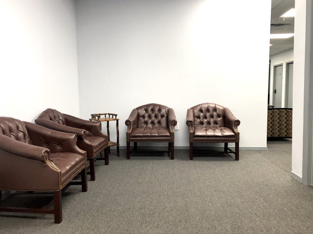 office waiting area with chairs
